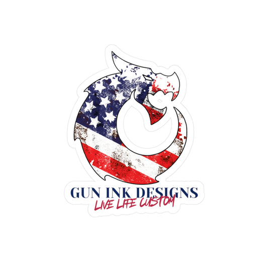 Kiss-Cut Vinyl Decals - American Dragon