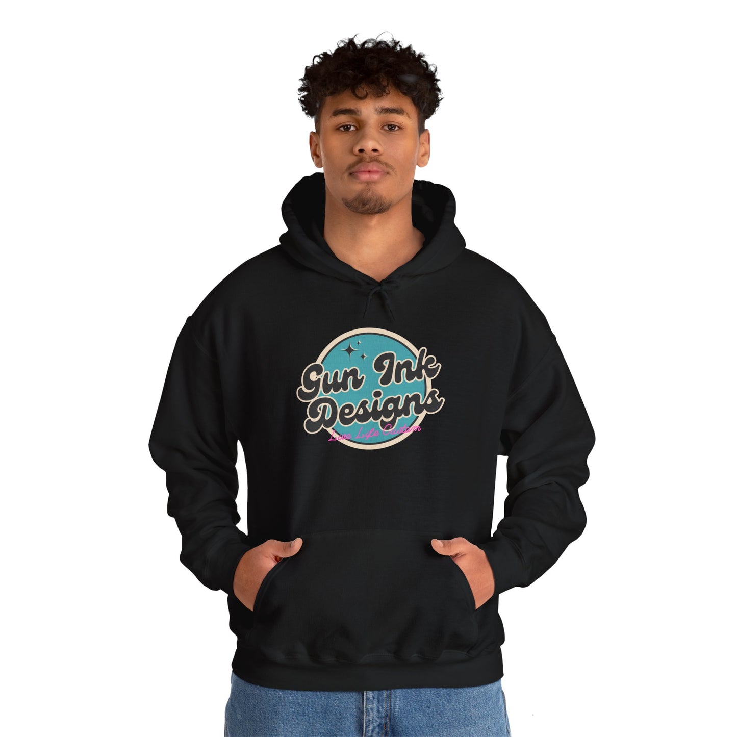 Heavy Blend™ Hooded Sweatshirt - Teal Circle