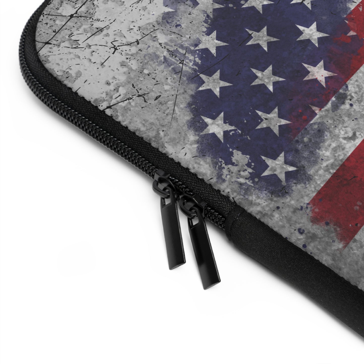 Vintage American Flag Laptop Sleeve, Patriotic Tech Case, College Student Gift, Stylish Electronics Bag