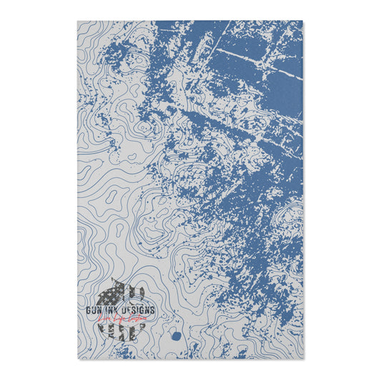 Area Rug - Blue Topo