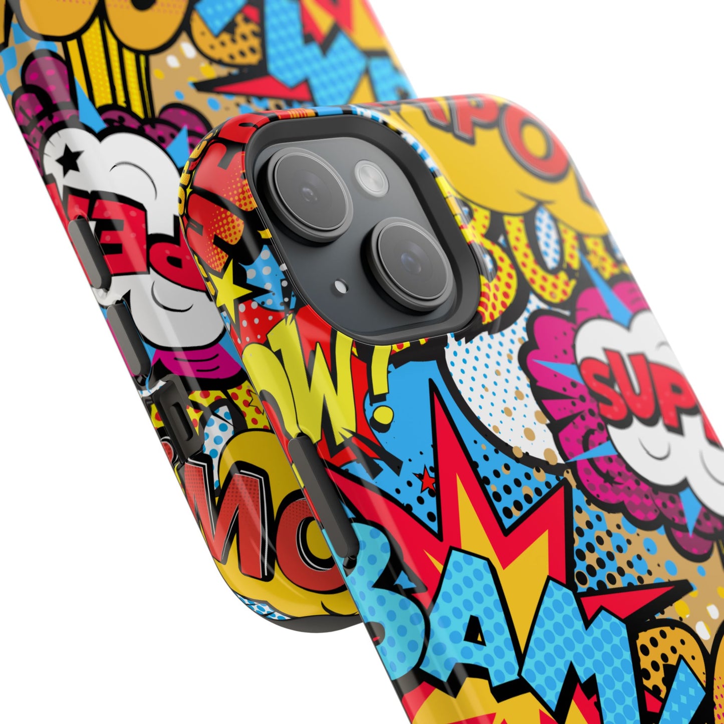 Comic Book Pop Art Phone Case - Magnetic Tough Cases for Superhero Lovers, Fun and Colorful Cell Cover