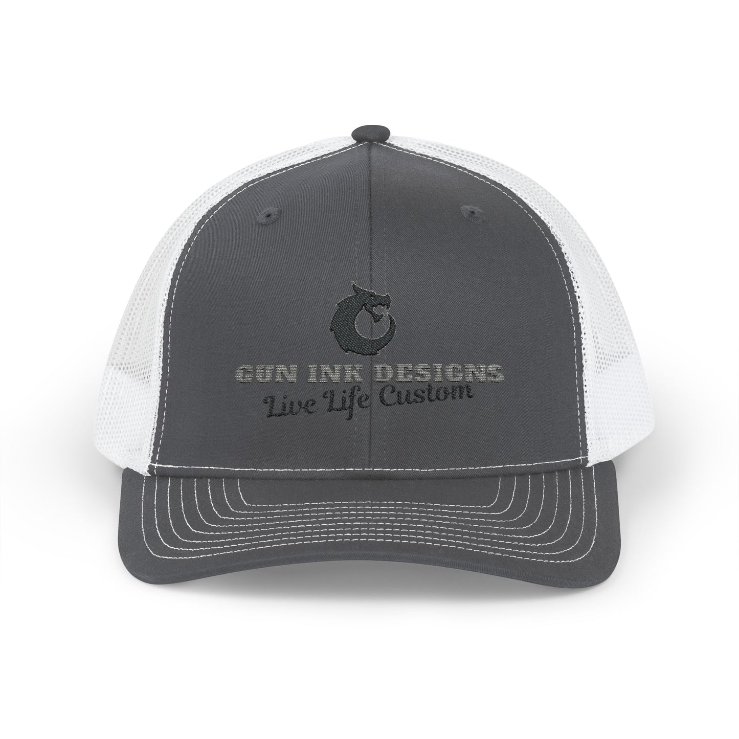 Snapback Trucker Cap - Black and Gray Logo