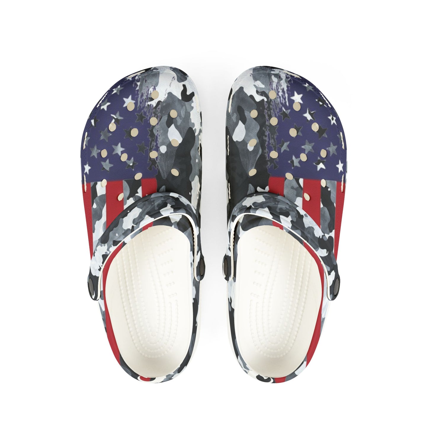Patriotic Camouflage EVA Foam Rubber Clogs for Comfort and Style