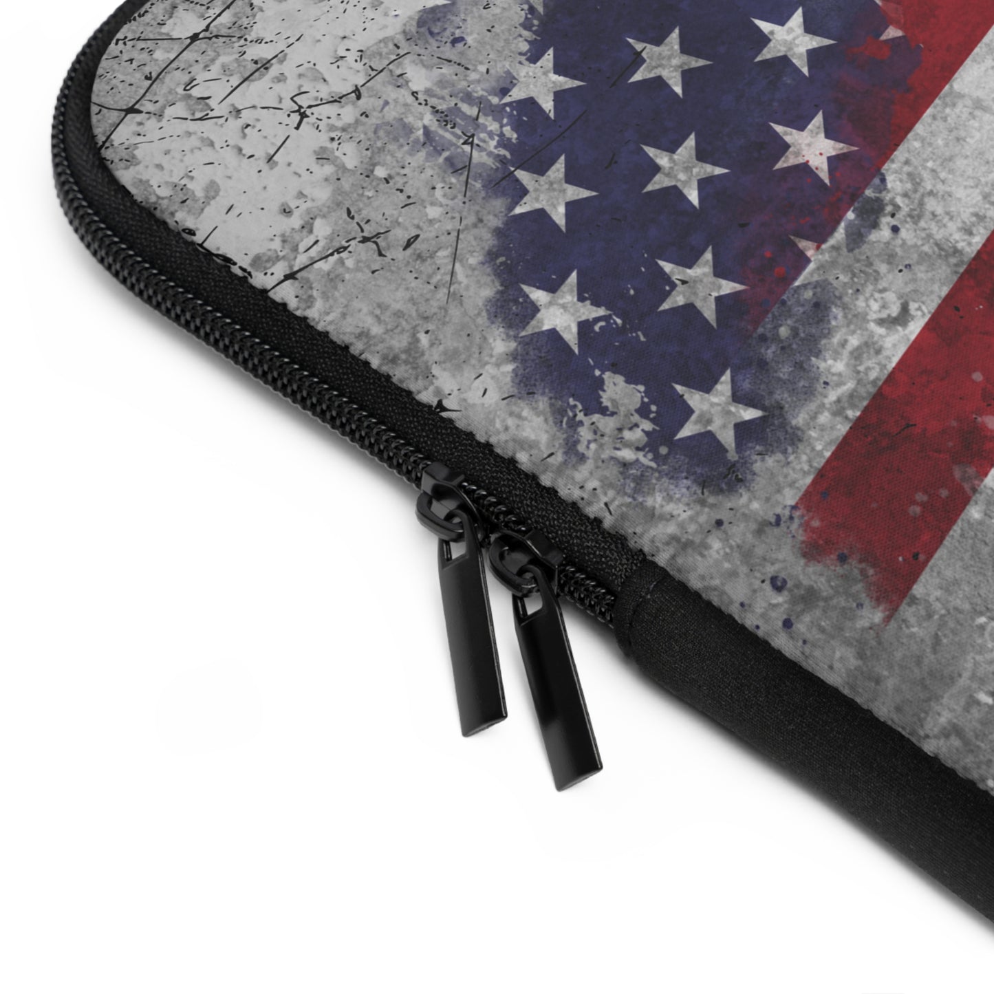 Vintage American Flag Laptop Sleeve, Patriotic Tech Case, College Student Gift, Stylish Electronics Bag