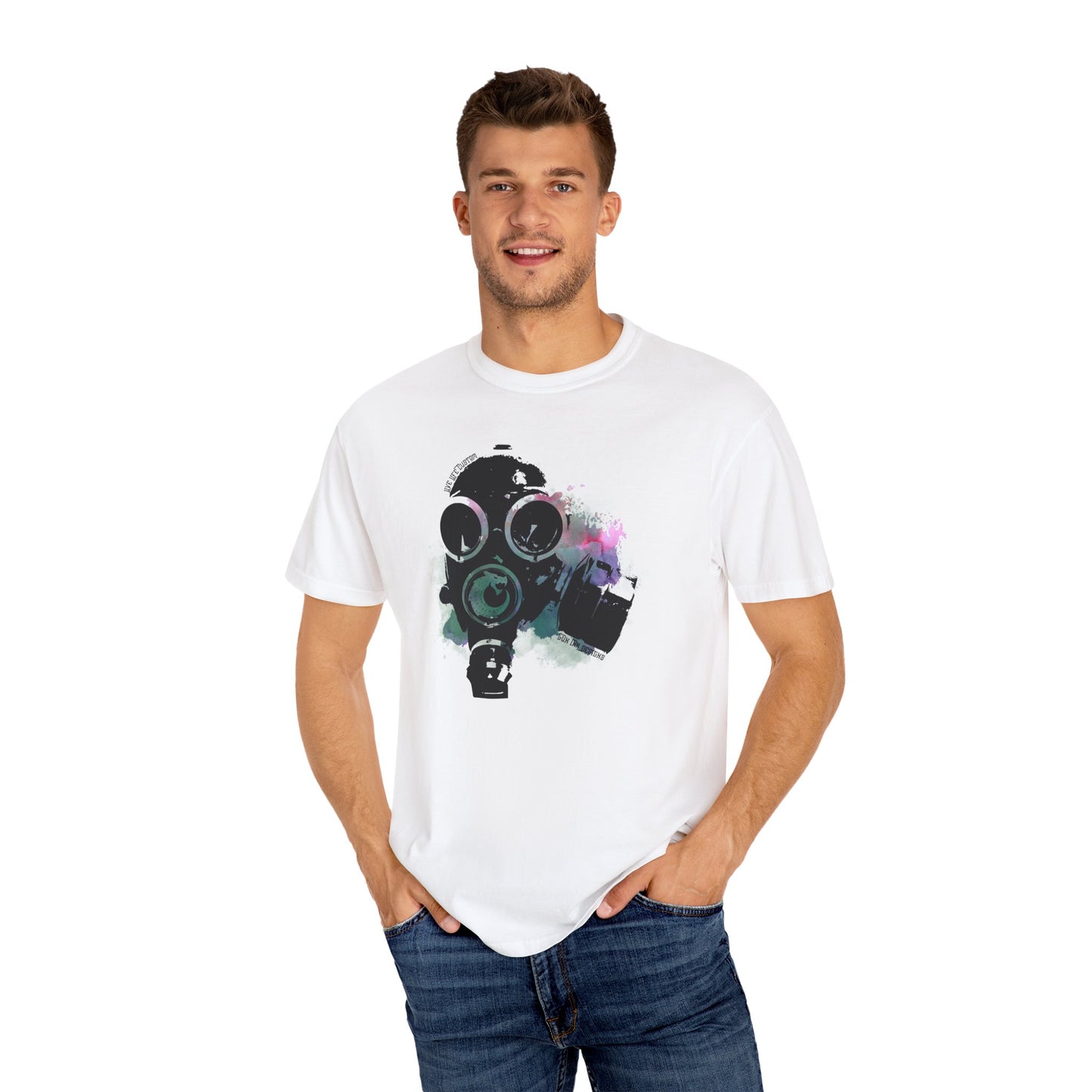 Garment-Dyed T-shirt - Gas Mask 1