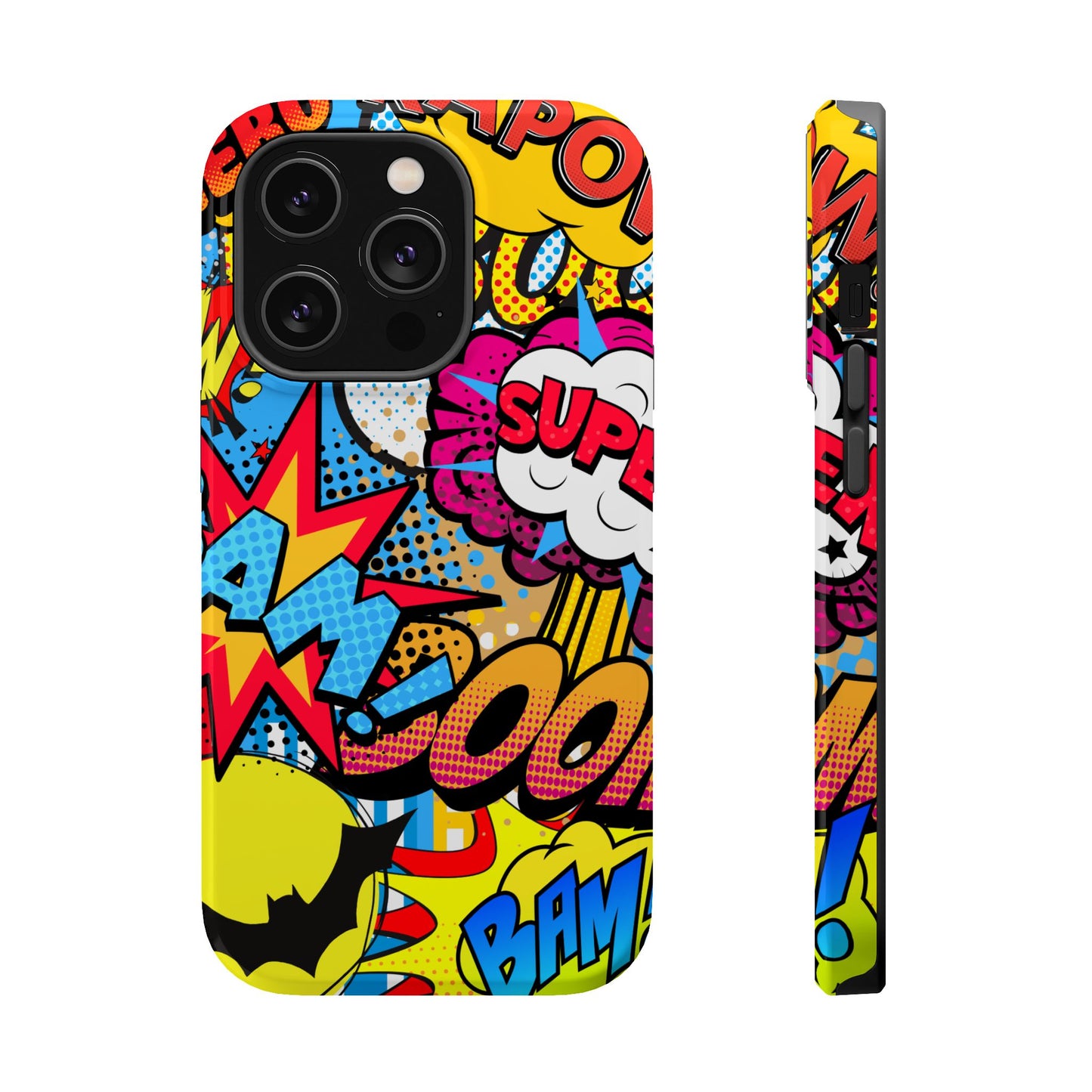 Comic Book Pop Art Phone Case - Magnetic Tough Cases for Superhero Lovers, Fun and Colorful Cell Cover