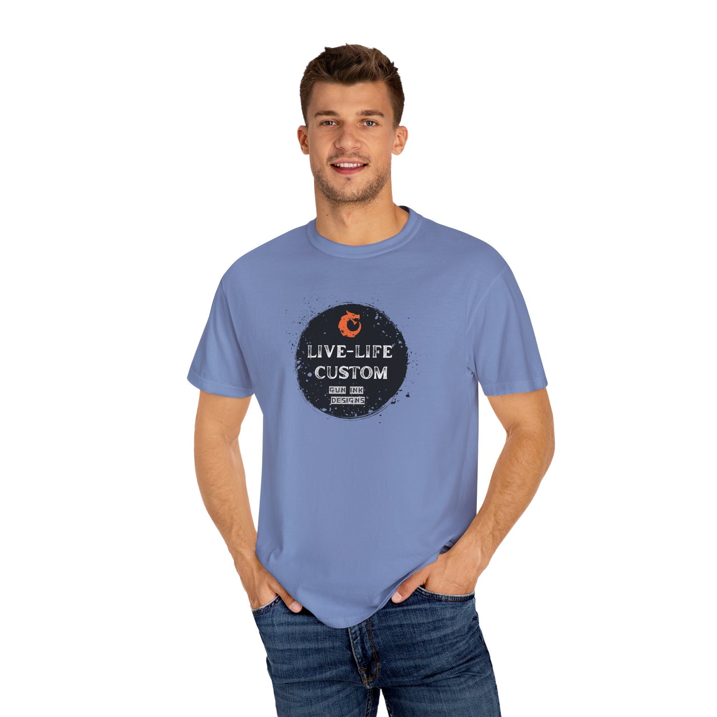 Garment-Dyed T-shirt - Black Circle