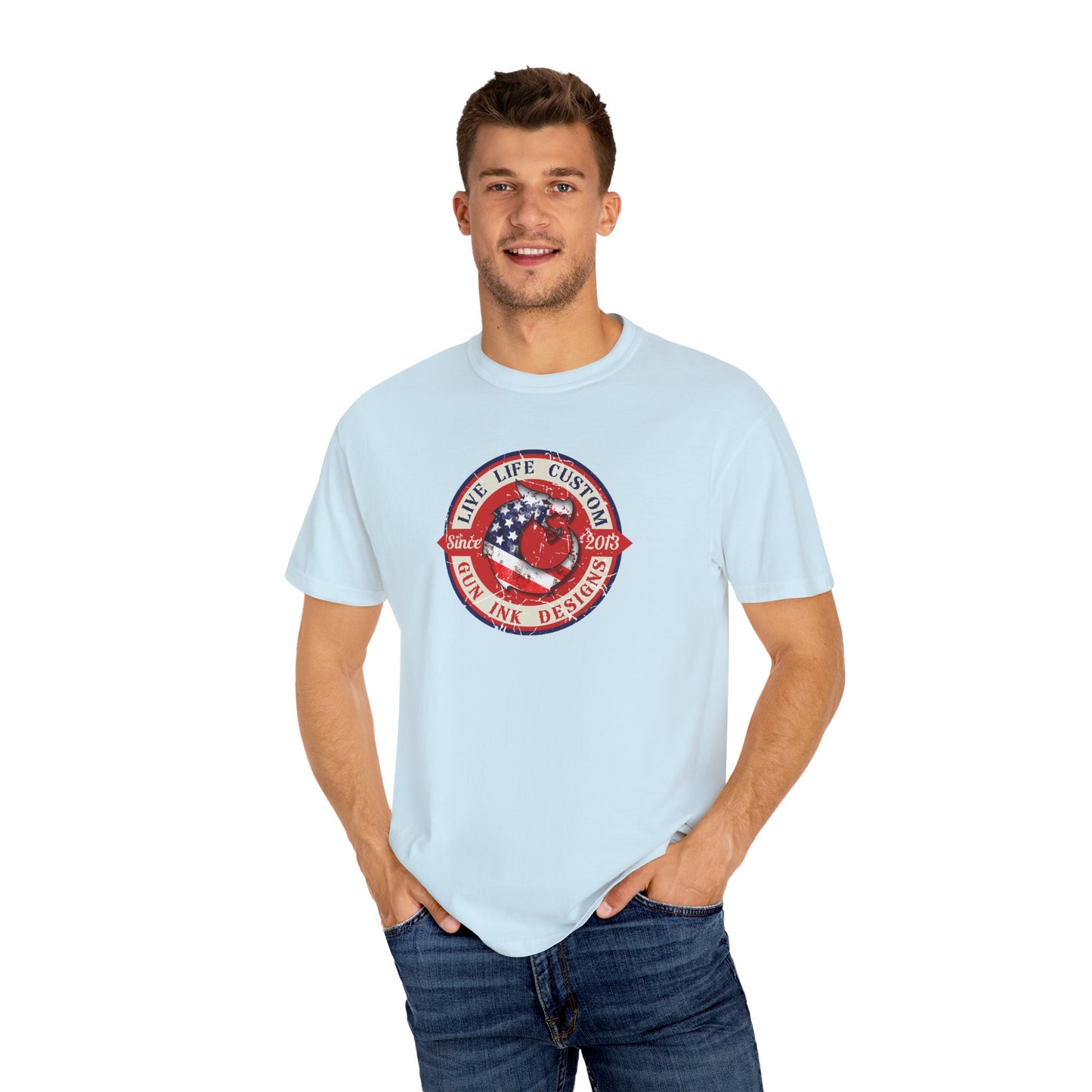 Garment-Dyed T-shirt - LLC Red Circle