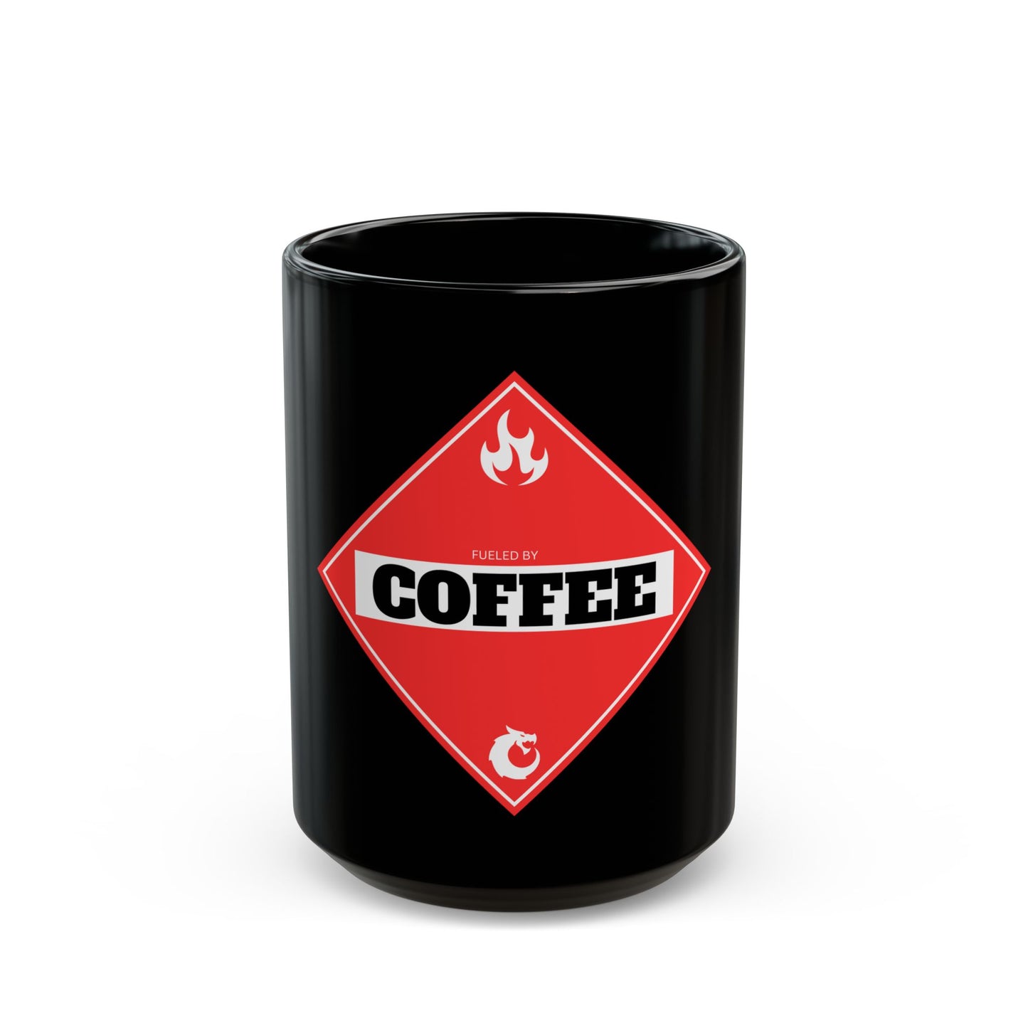 Black Mug (11oz, 15oz) - Fueled by Coffee