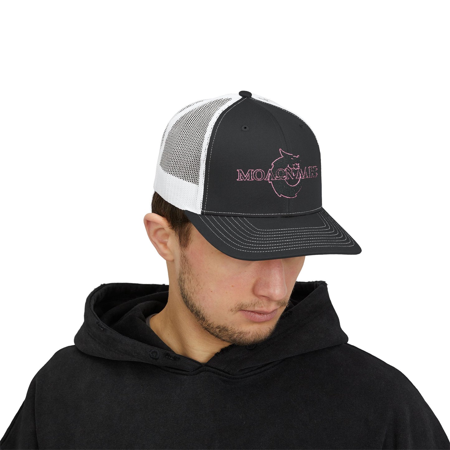 Snapback Trucker Cap - Molon Labe Pink Stitch
