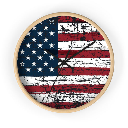 Wall Clock - Vintage Flag