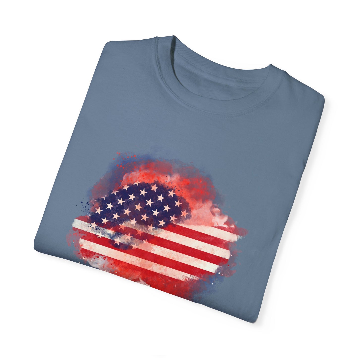 Garment-Dyed T-shirt - Watercolor Flag