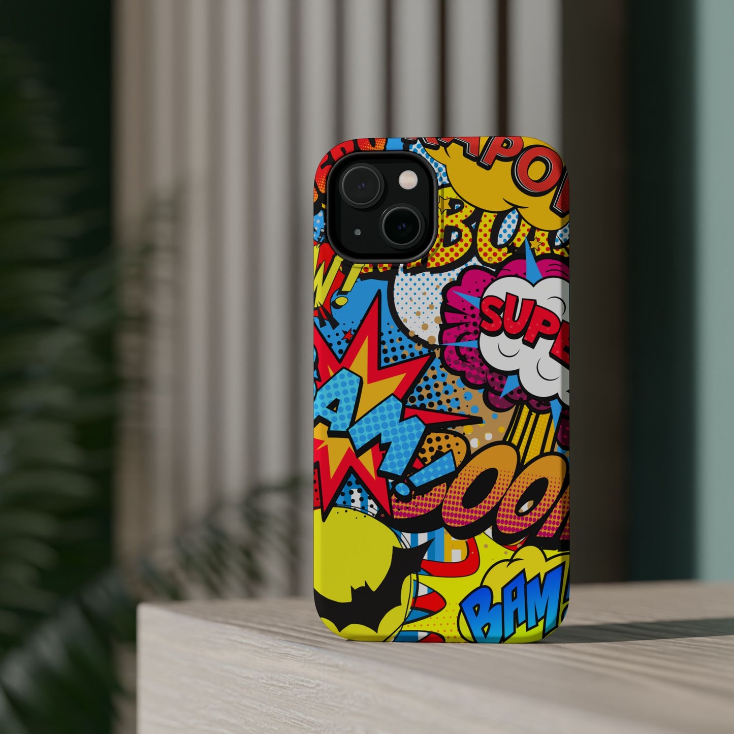 Comic Book Pop Art Phone Case - Magnetic Tough Cases for Superhero Lovers, Fun and Colorful Cell Cover