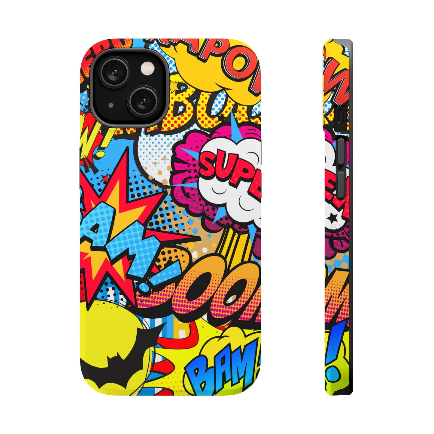Comic Book Pop Art Phone Case - Magnetic Tough Cases for Superhero Lovers, Fun and Colorful Cell Cover