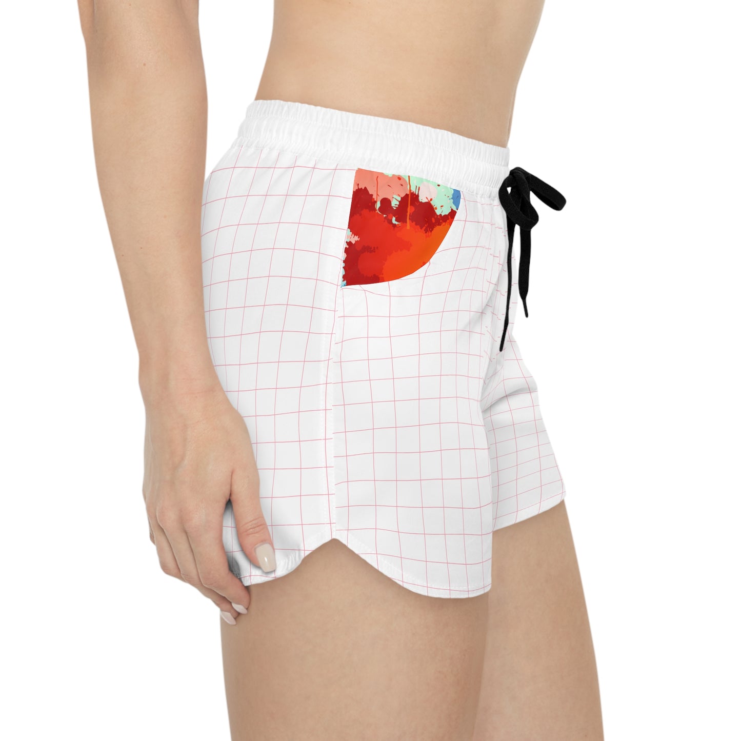 Women's Casual Shorts - Pink Check