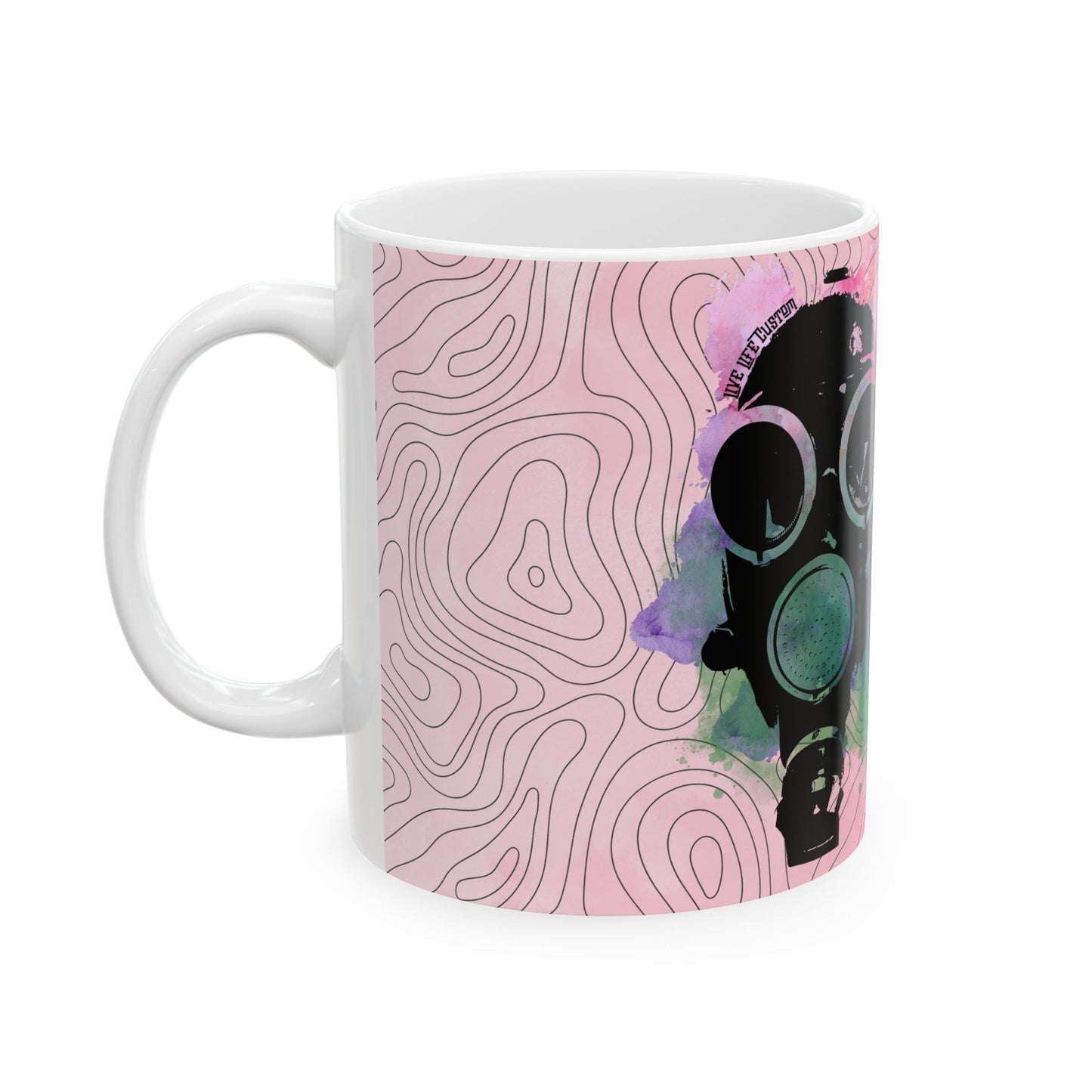 Ceramic Mug, (11oz, 15oz) - Gas Mask