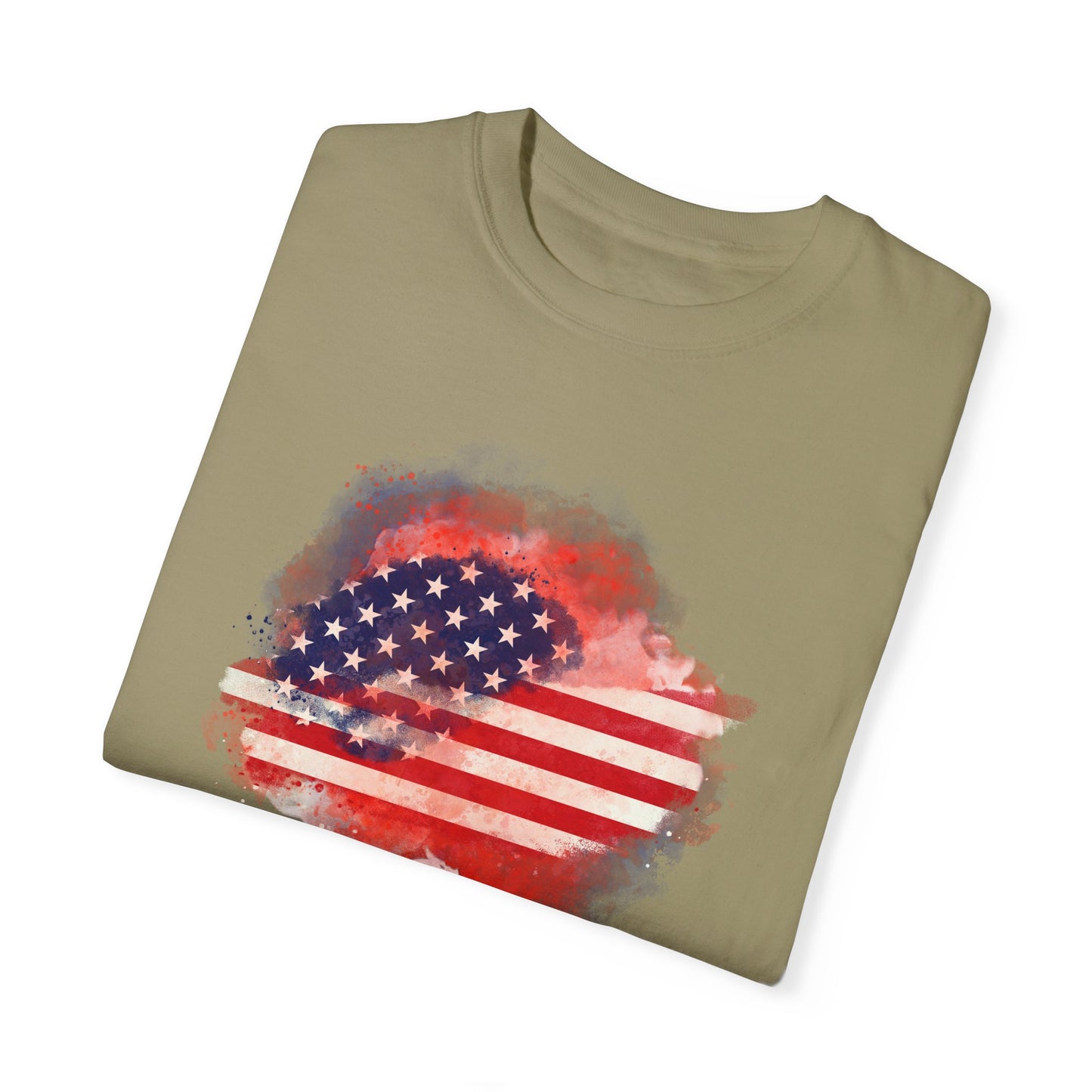 Garment-Dyed T-shirt - Watercolor Flag