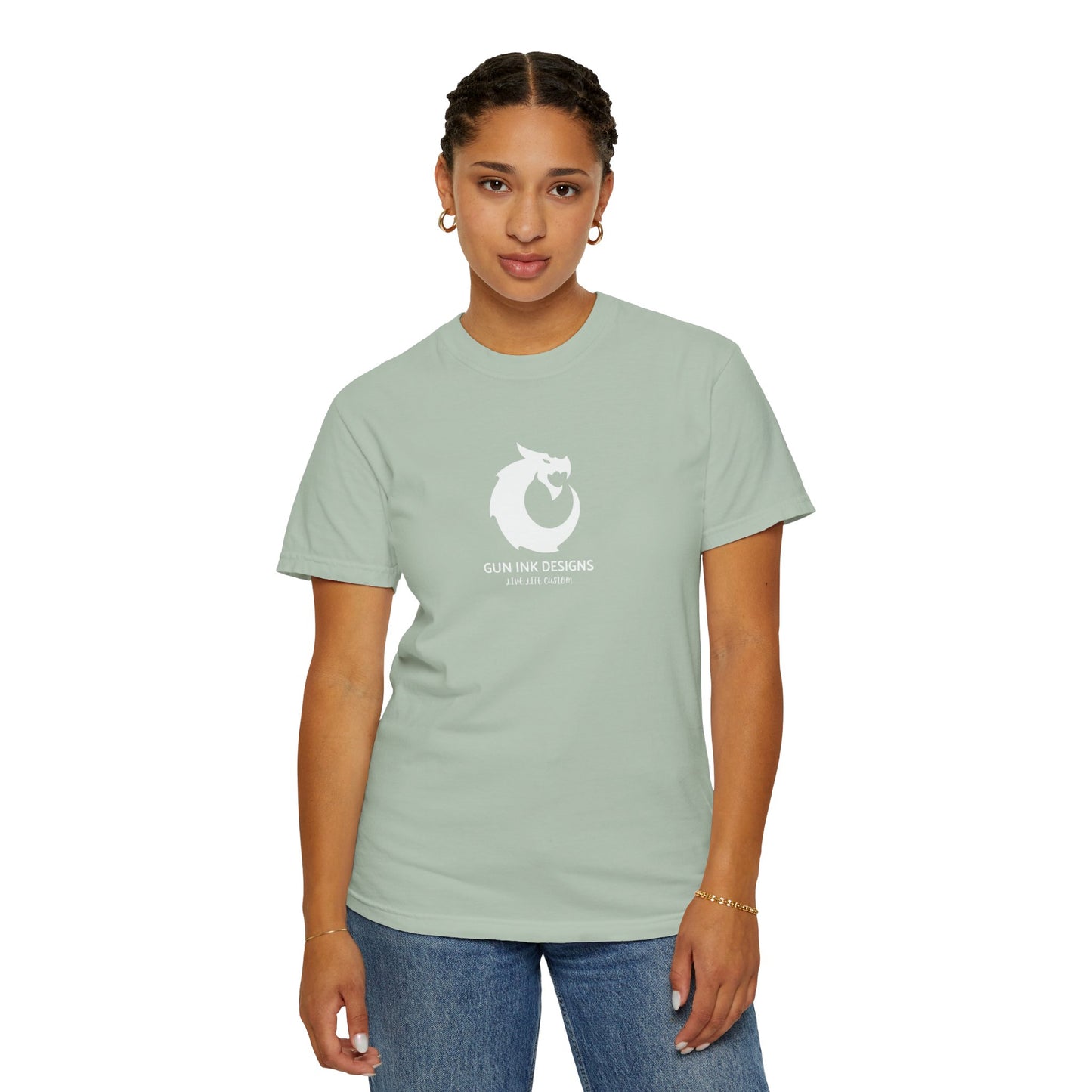 Garment-Dyed T-shirt - White Dragon