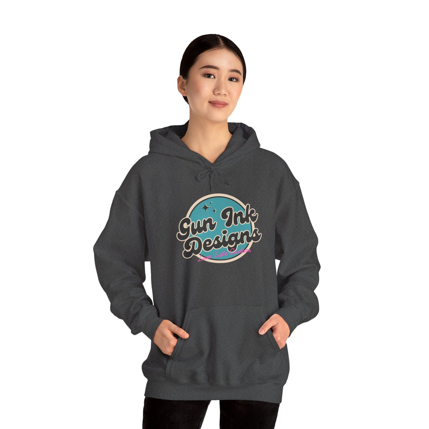 Heavy Blend™ Hooded Sweatshirt - Teal Circle