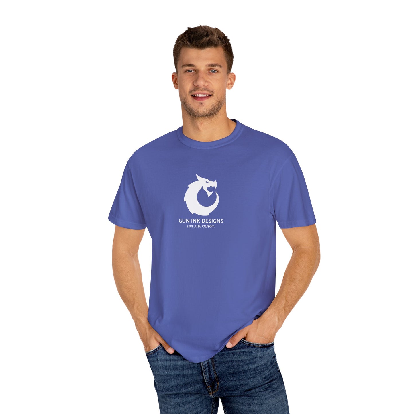 Garment-Dyed T-shirt - White Dragon