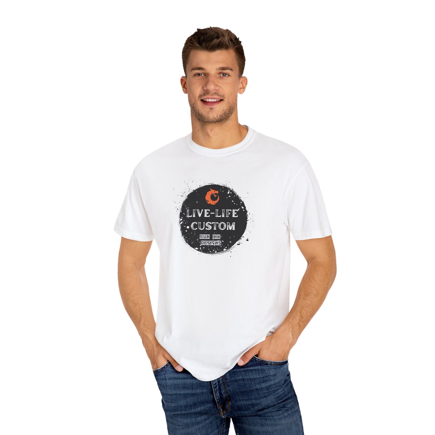 Garment-Dyed T-shirt - Black Circle