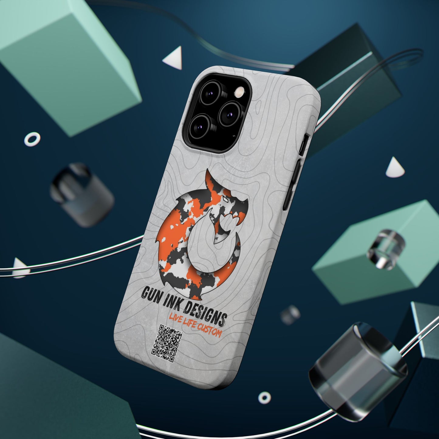Magnetic Tough Cases - Topo QR code