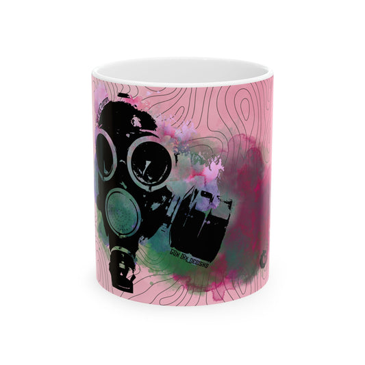 Ceramic Mug, (11oz, 15oz) - Gas Mask