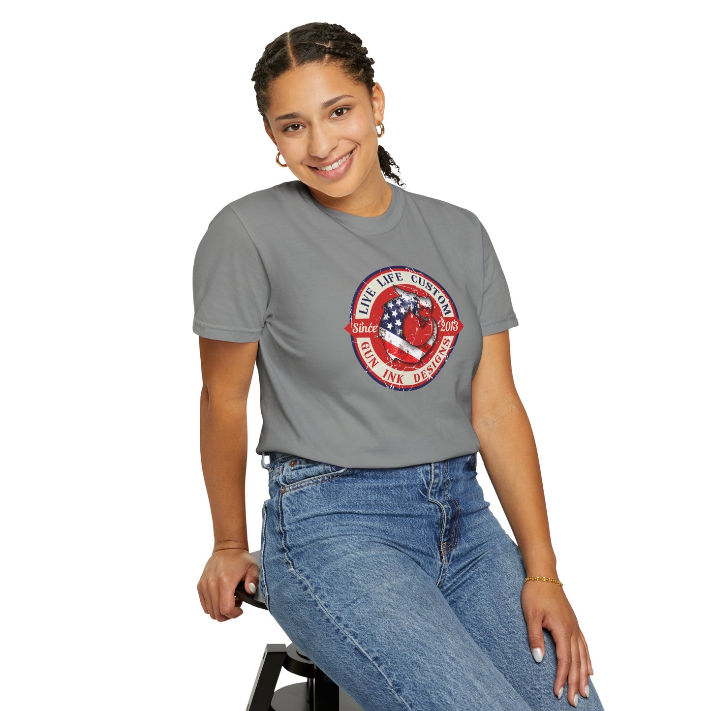 Garment-Dyed T-shirt - LLC Red Circle