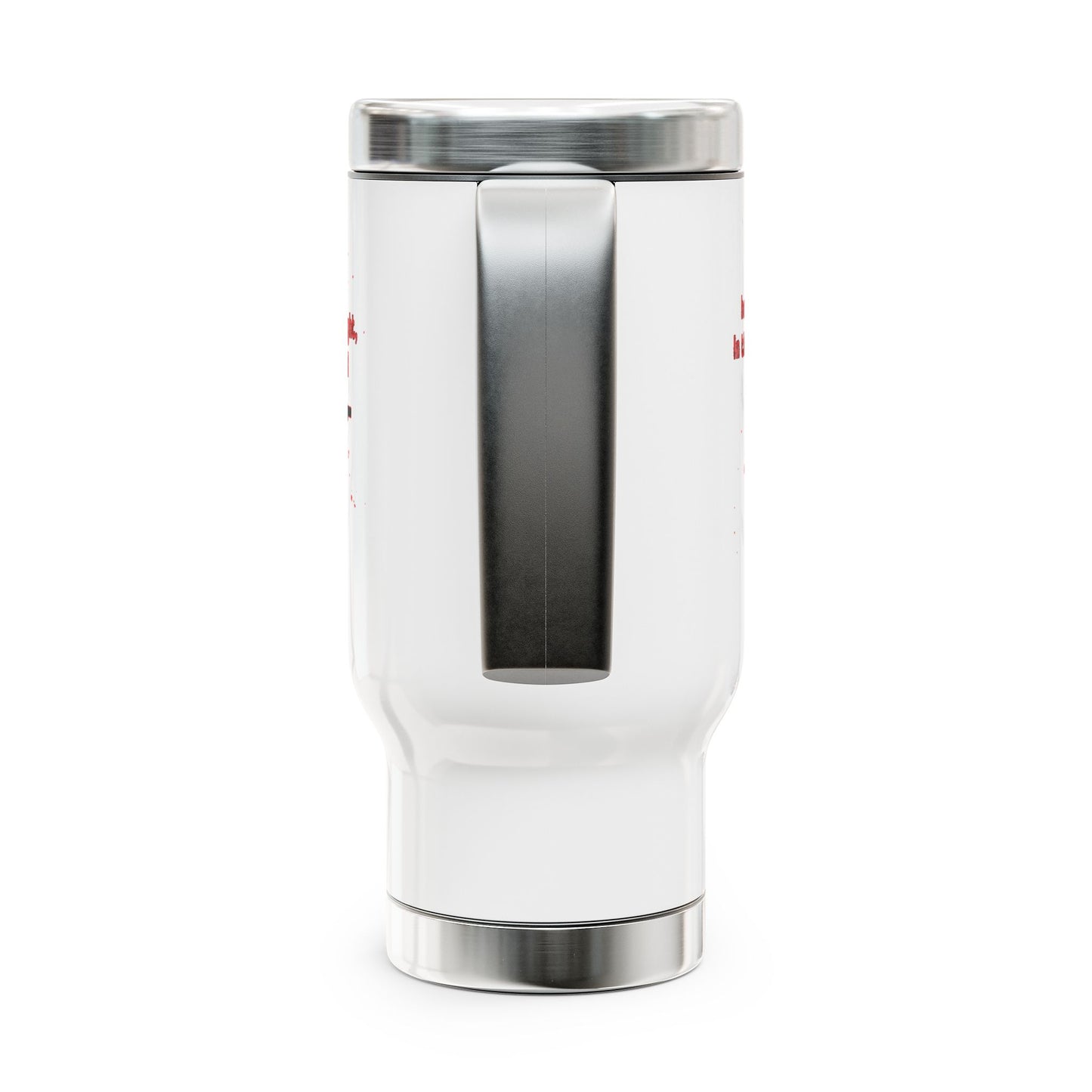 Stainless Steel Travel Mug with Handle, 14oz - Zombie