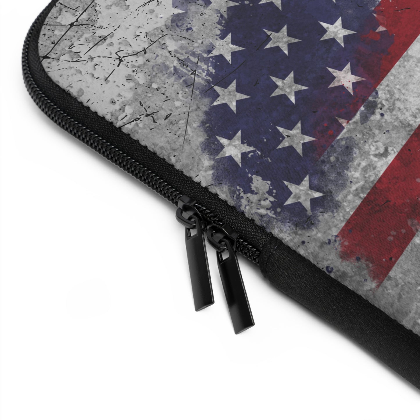 Vintage American Flag Laptop Sleeve, Patriotic Tech Case, College Student Gift, Stylish Electronics Bag