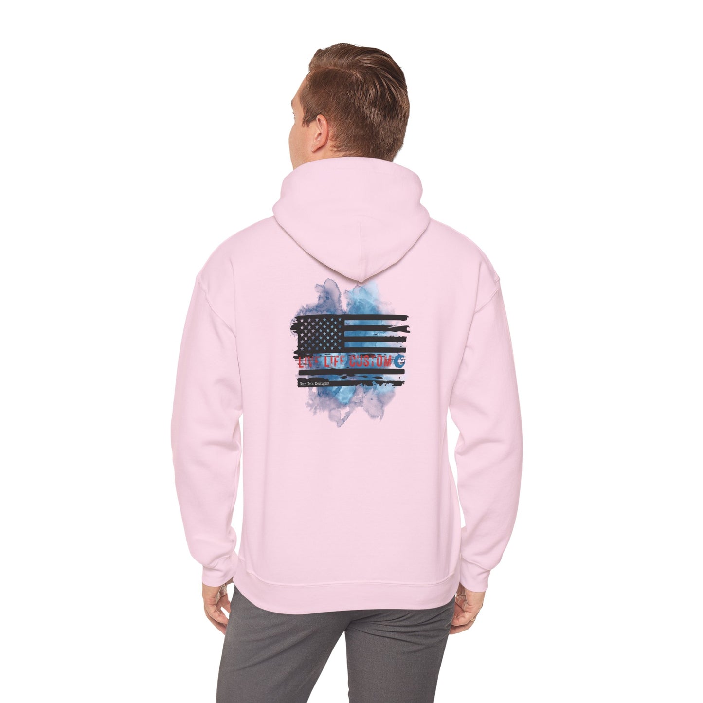 Heavy Blend™ Hooded Sweatshirt - Water Color Flag