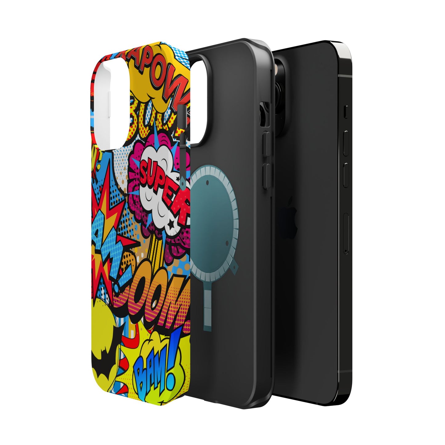 Comic Book Pop Art Phone Case - Magnetic Tough Cases for Superhero Lovers, Fun and Colorful Cell Cover