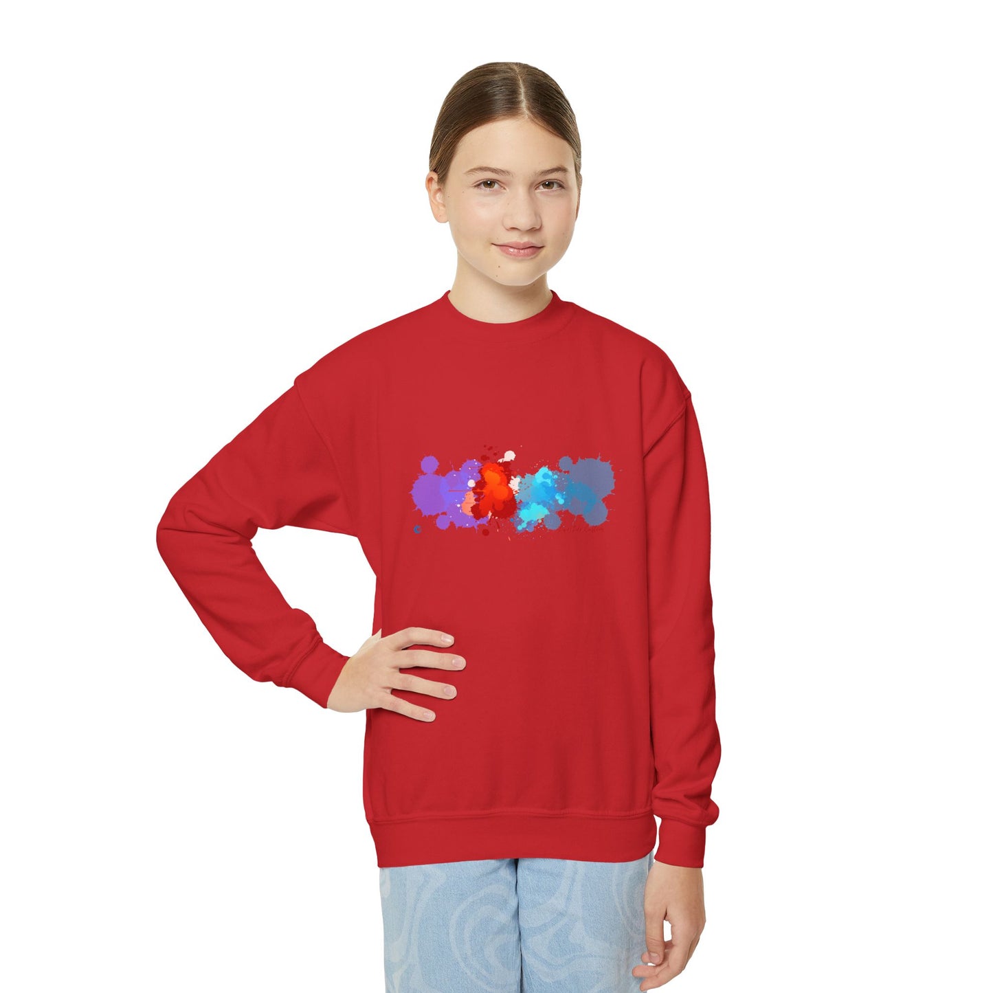 Youth Crewneck Sweatshirt - A Splash of Color
