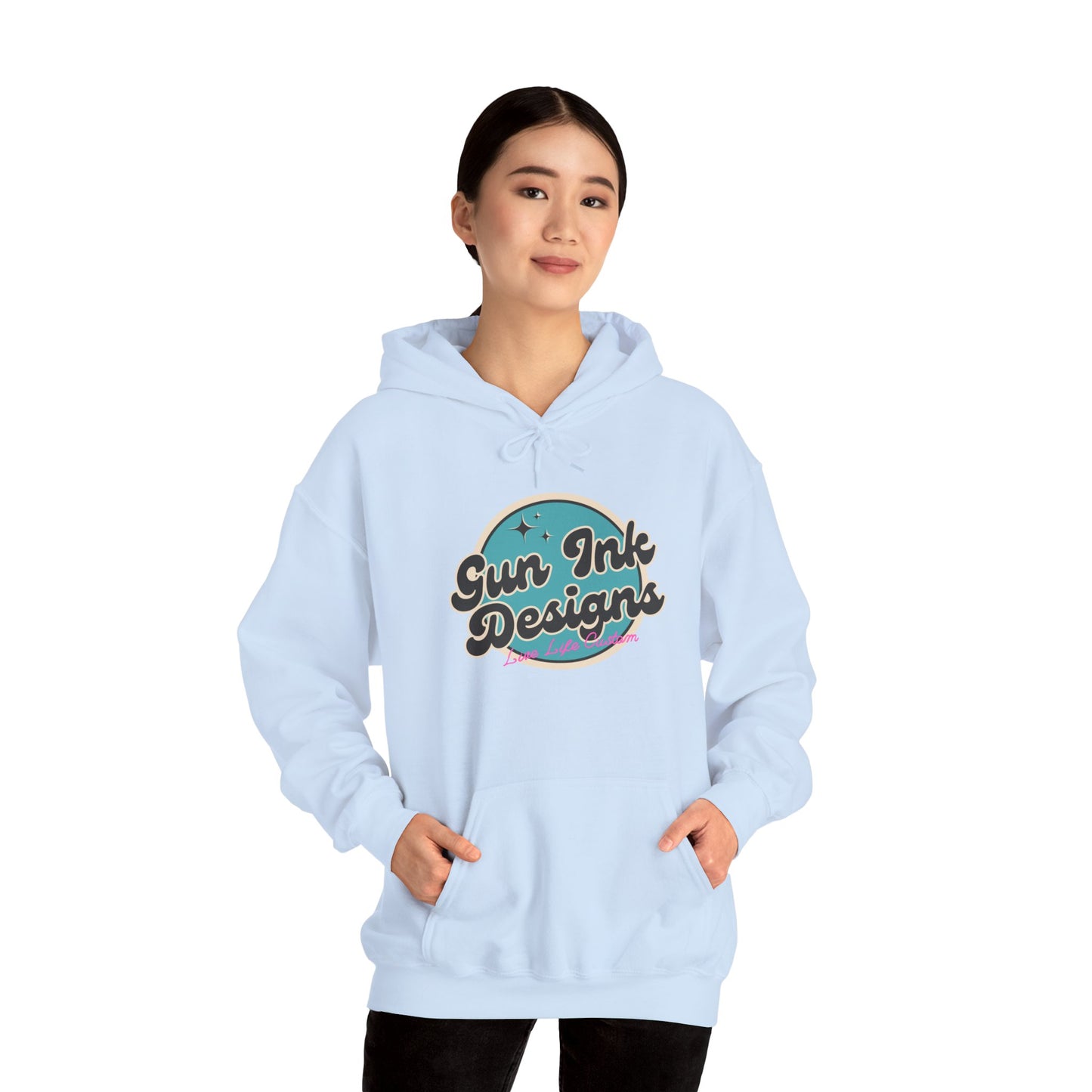 Heavy Blend™ Hooded Sweatshirt - Teal Circle
