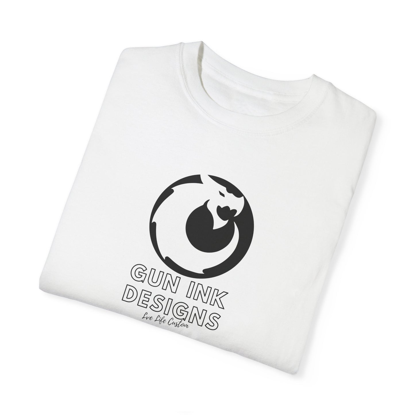 Garment-Dyed T-shirt - Black Circle Dragon