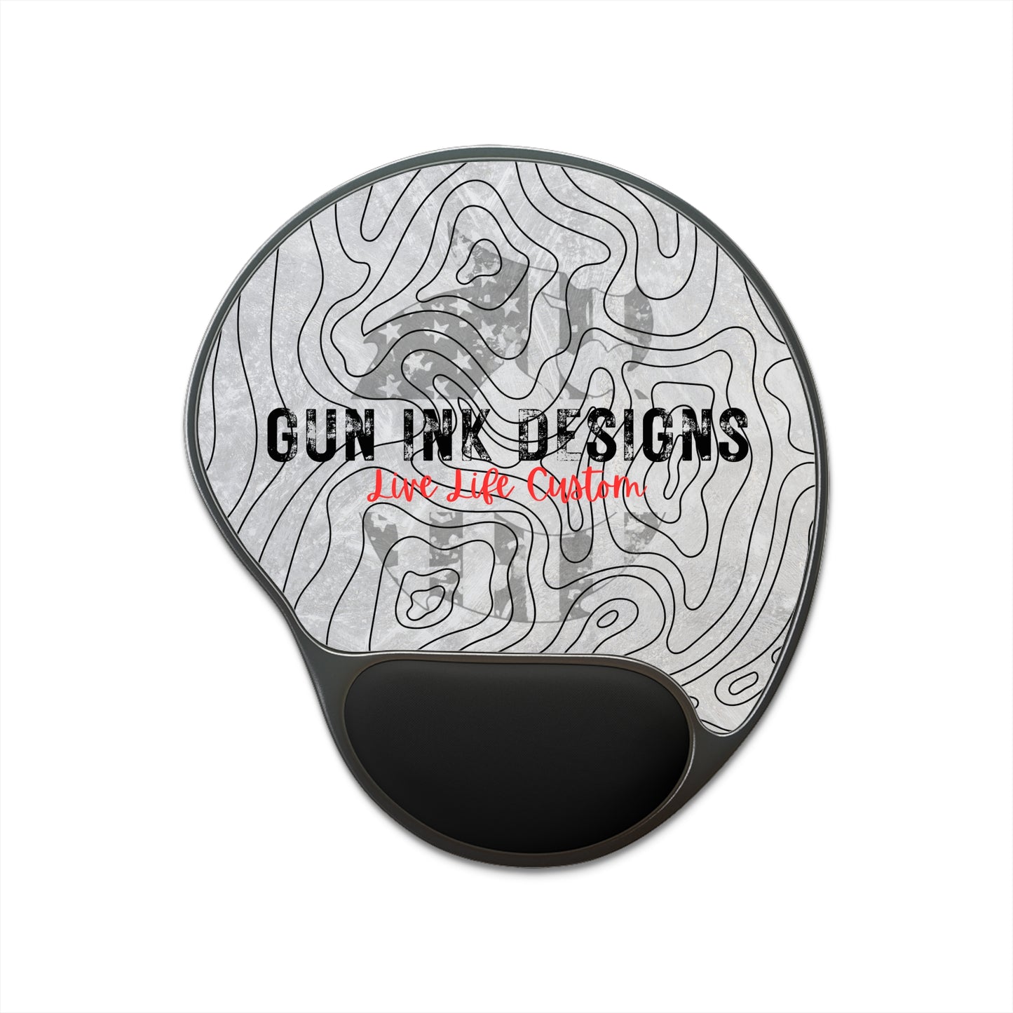 Mouse Pad With Wrist Rest - Flag Dragon