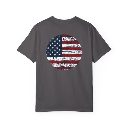 Garment-Dyed T-shirt - American Flag circle