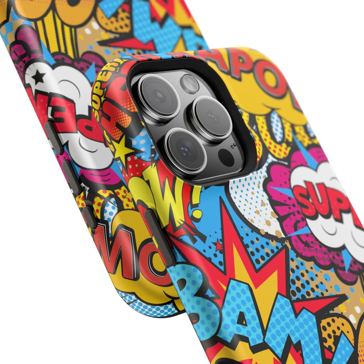 Comic Book Pop Art Phone Case - Magnetic Tough Cases for Superhero Lovers, Fun and Colorful Cell Cover