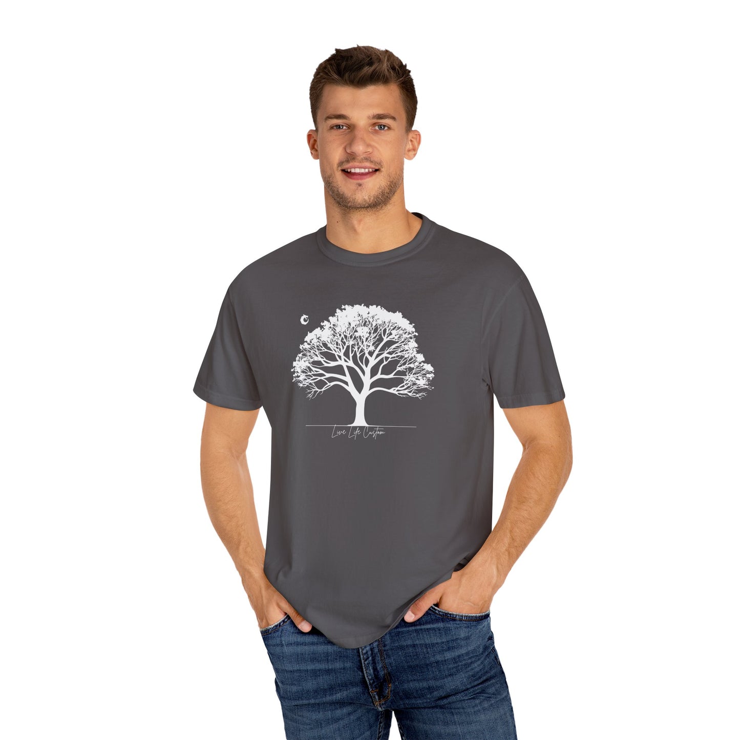Garment-Dyed T-shirt - White Tree