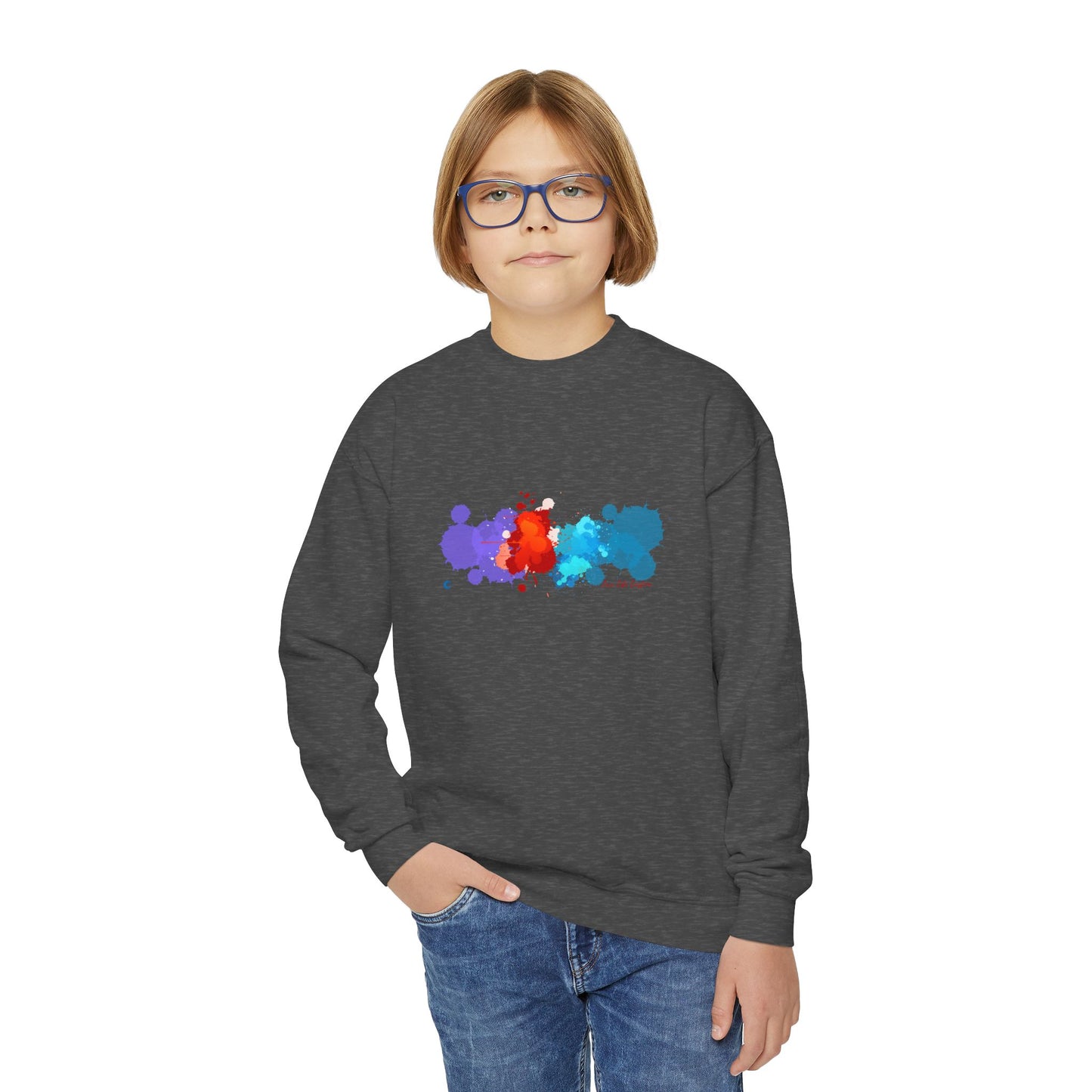 Youth Crewneck Sweatshirt - A Splash of Color