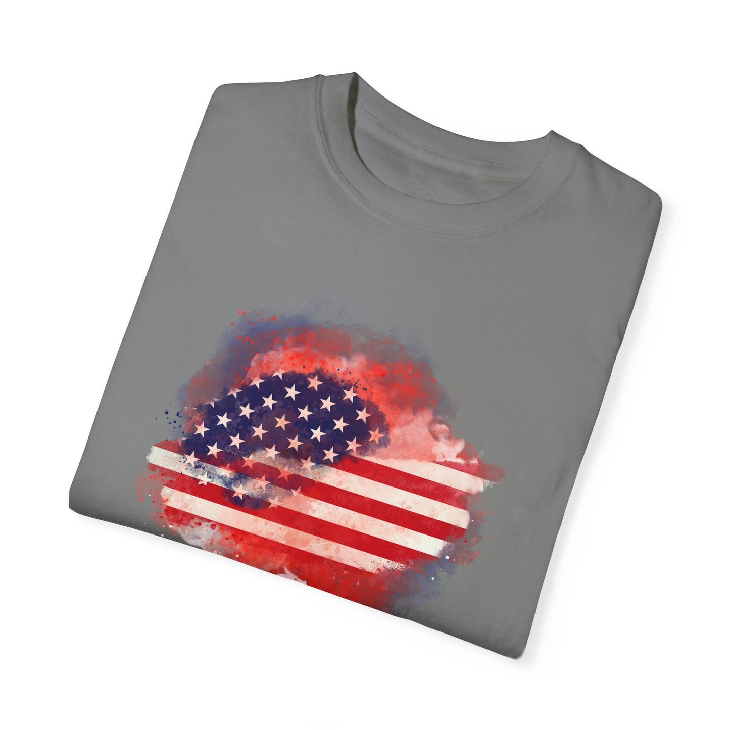 Garment-Dyed T-shirt - Watercolor Flag
