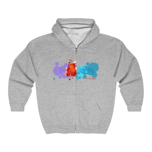 Heavy Blend™ Full Zip Hooded Sweatshirt - A splash of Color