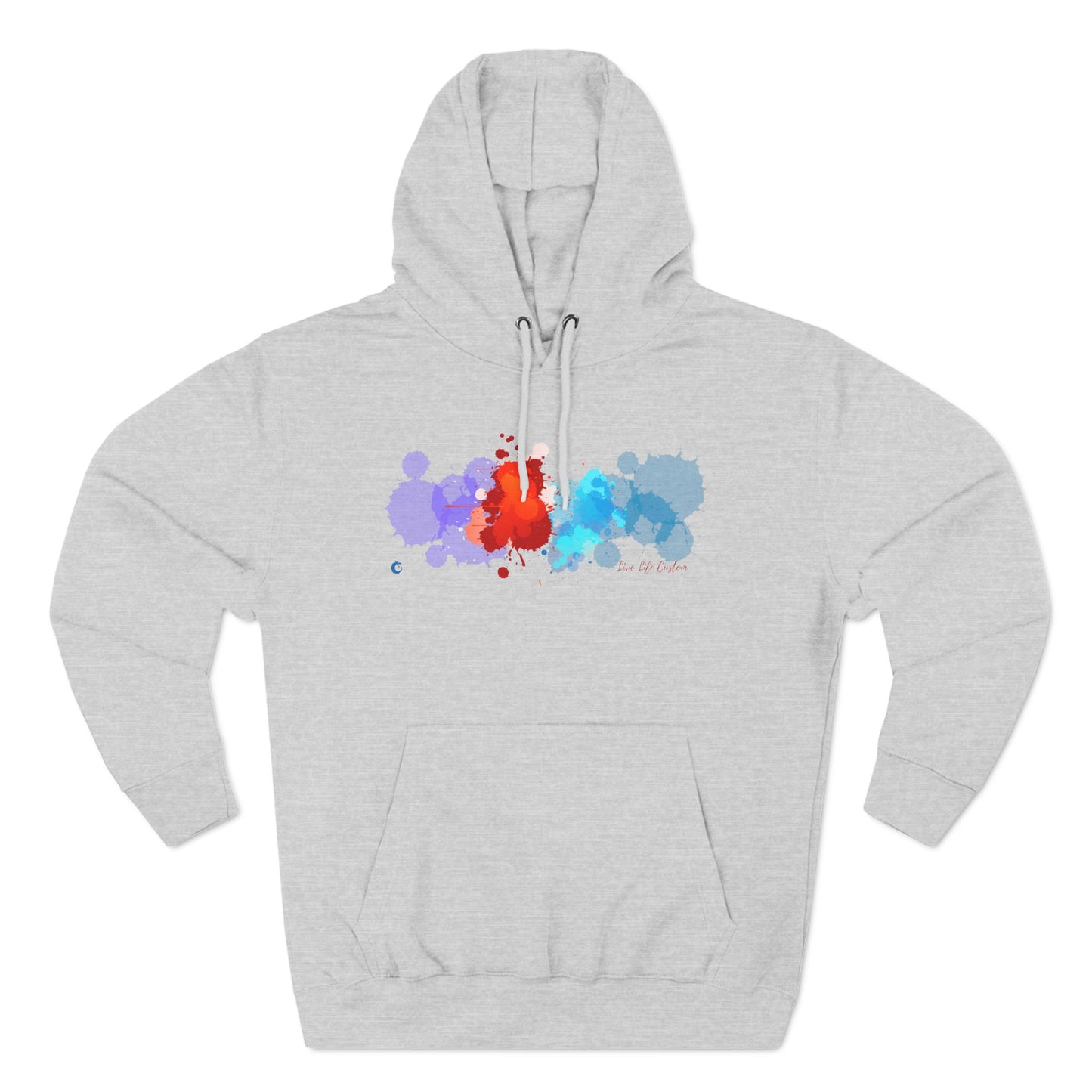 Three-Panel Fleece Hoodie - A Splash of Color