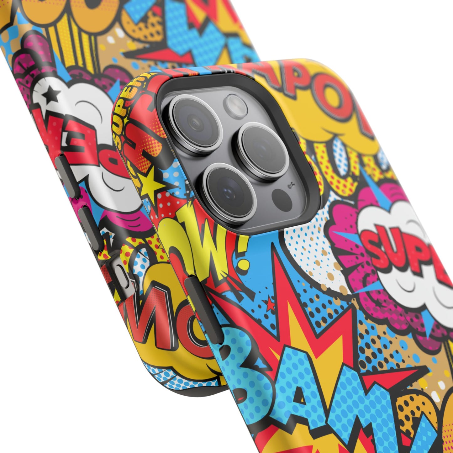 Comic Book Pop Art Phone Case - Magnetic Tough Cases for Superhero Lovers, Fun and Colorful Cell Cover