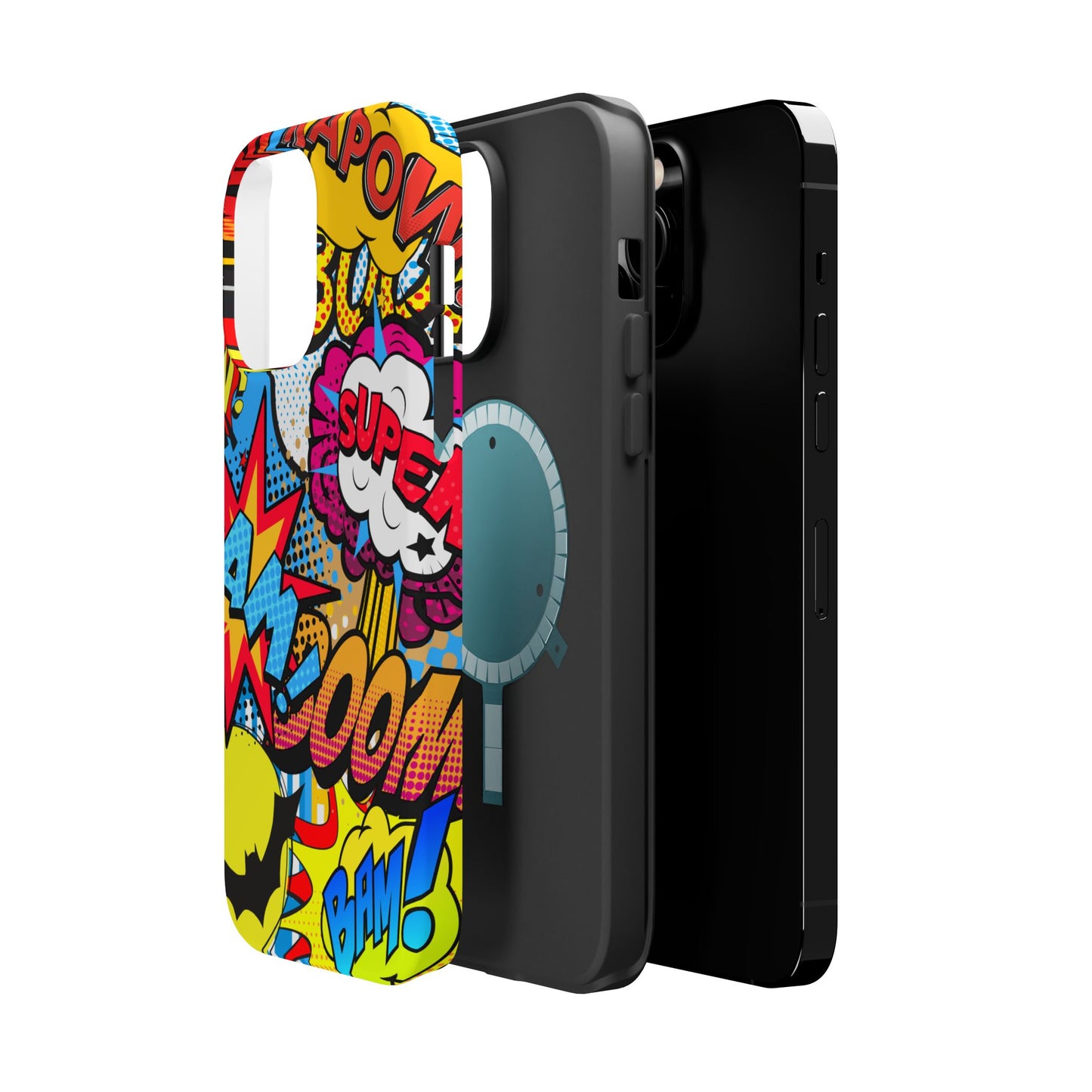 Comic Book Pop Art Phone Case - Magnetic Tough Cases for Superhero Lovers, Fun and Colorful Cell Cover