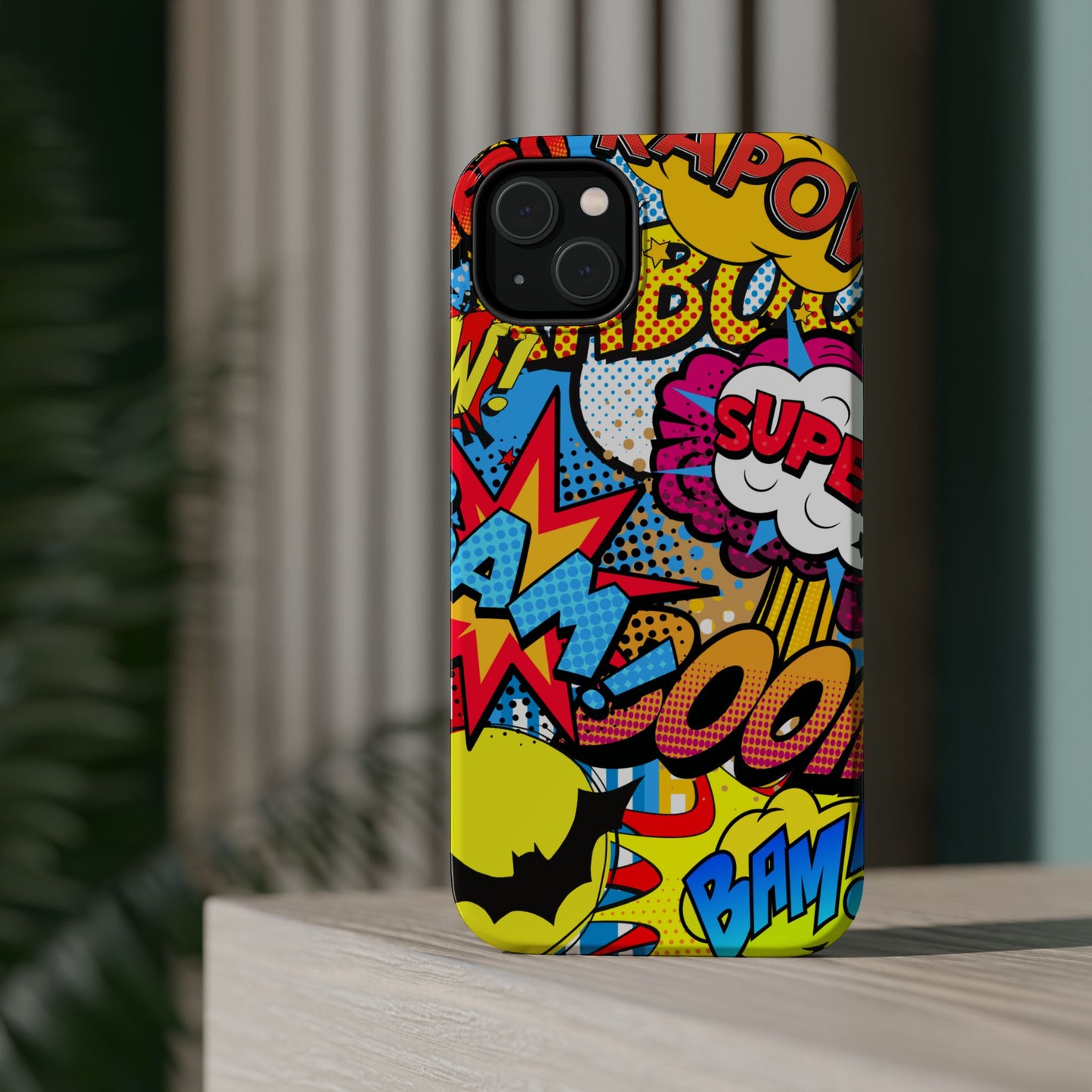 Comic Book Pop Art Phone Case - Magnetic Tough Cases for Superhero Lovers, Fun and Colorful Cell Cover
