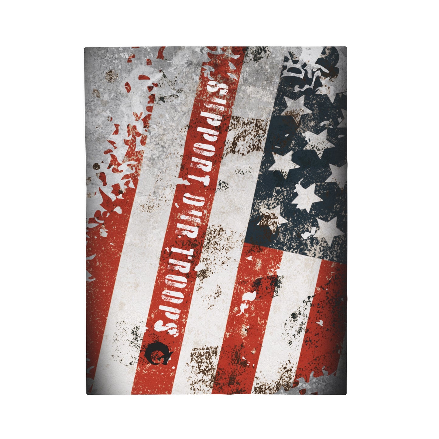 Velveteen Plush Blanket - Support Our Troops