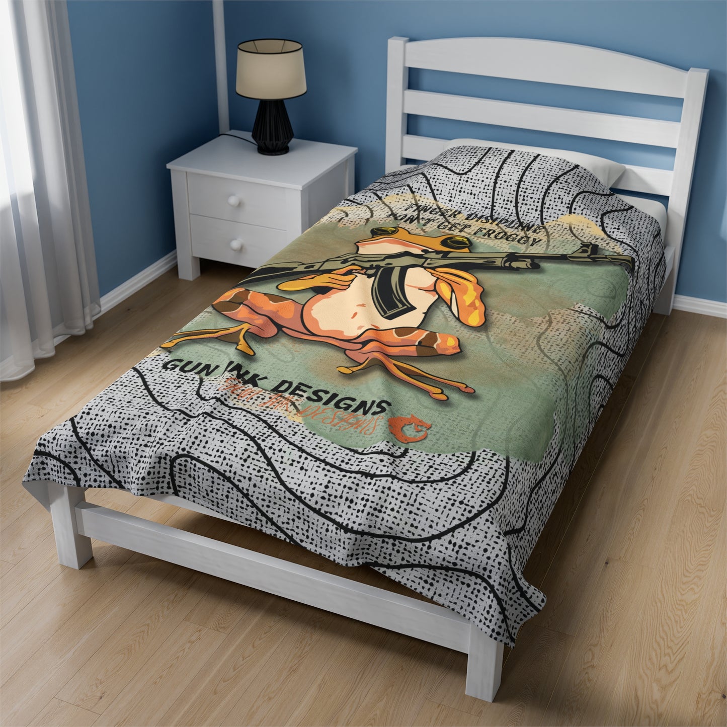 Velveteen Plush Blanket - Don't Get Froggy