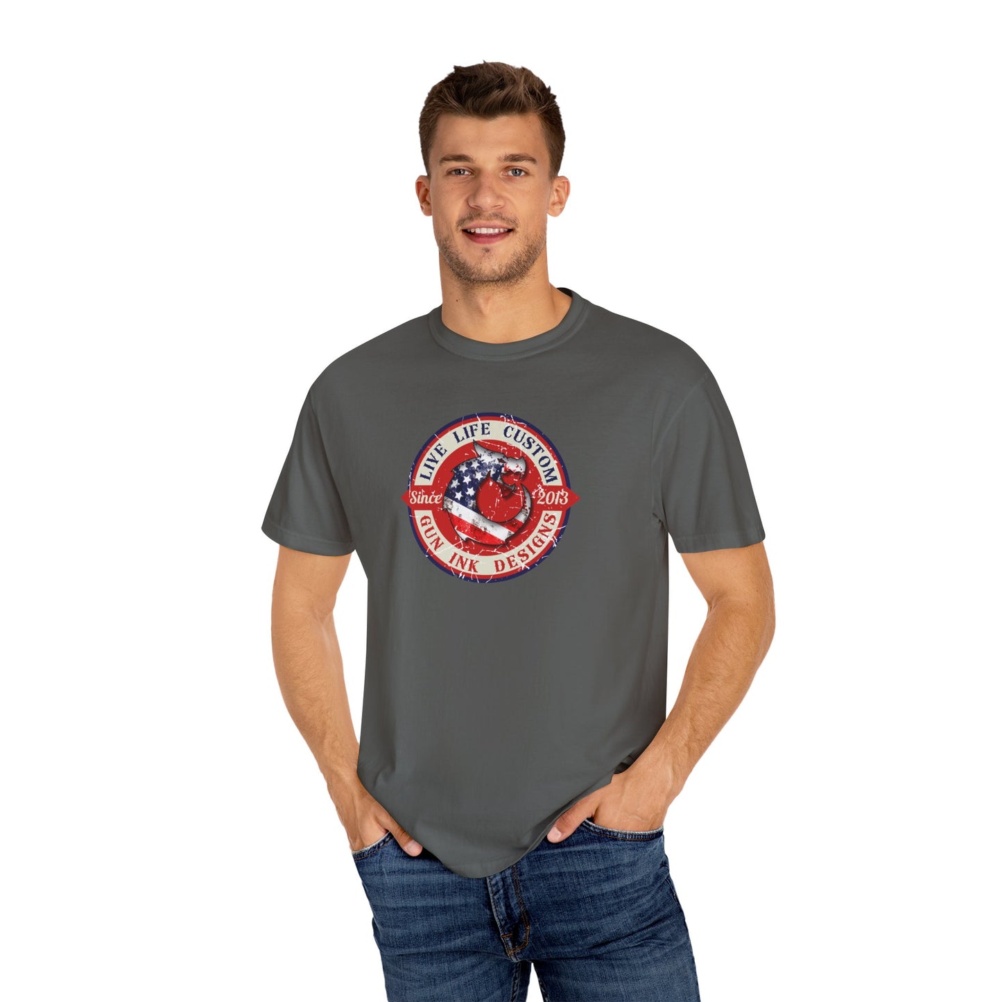 Garment-Dyed T-shirt - LLC Red Circle