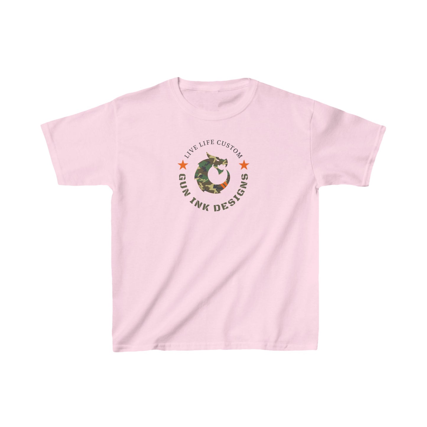 Kids Heavy Cotton™ Tee - Camo Dragon